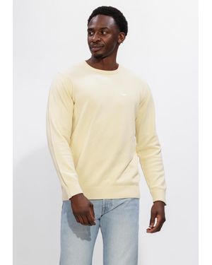 Levi's Herren Pullover & Cardigans Lightweight Hm Sweater Rutabaga Pique - Natur