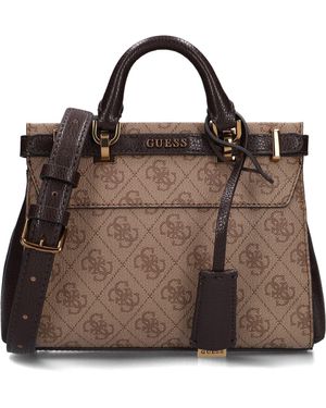 Guess Umhängetasche Sestri Logo Mini Satchel - Braun