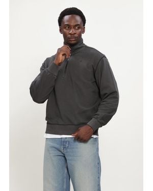 G-Star Herren Pullover & Cardigans Unit Washed Half Zip Sw L\S - Grau