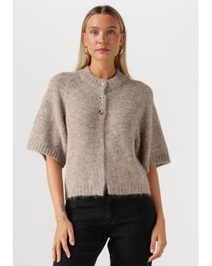 Neo Noir Damen Pullover & Cardigans Benuta Fluffy Knit Cardigan - Grau