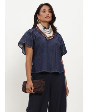 Caroline Biss Damen Blusen 4615 - Blau