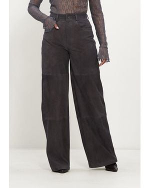 Ibana Damen Hosen Phinou Suede - Schwarz