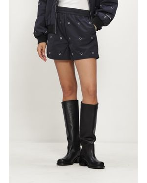 Alix The Label Damen Hosen Ladies Woven Eyelet Shorts - Schwarz