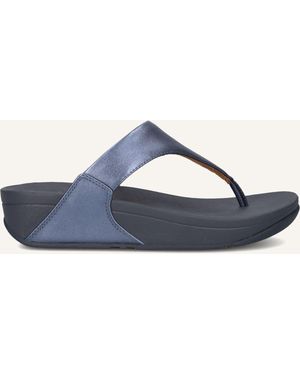 Fitflop Damen Pantoletten Lulu Leather Toe-Post - Schwarz