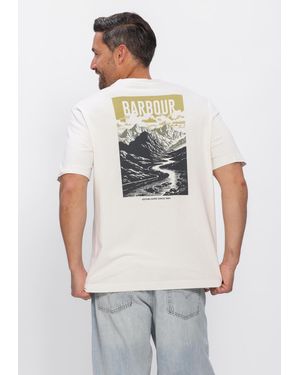 Barbour Herren Polos & T-Shirts Morden Relaxed Graphic T-Shirt - Weiß