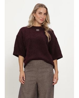 STUDIO AR Damen Pullover & Cardigans Jessica Boucle Knit - Rot