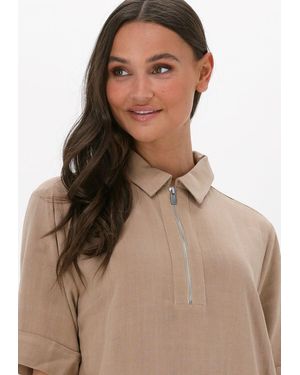 Simplee Minikleid Woven Dress Uvi Struc Damen - Braun