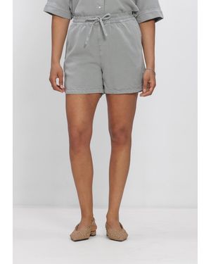 Object Damen Hosen Objframe Re Mw Shorts Noos - Grau
