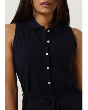 Tommy Hilfiger Midikleid Slm Collr Dtail Midi Polo Drs Ns - Blau
