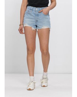 Levi's Damen Jeans 501 Original Short Mid S - Blau