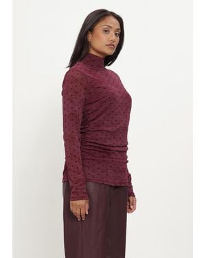 Nukus Damen Tops & T-Shirts Gracie Top Dots - Rot