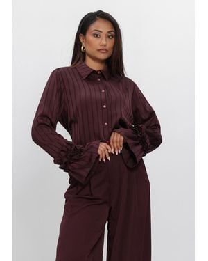 Nukus Damen Blusen Amalia Blouse Stripe - Rot