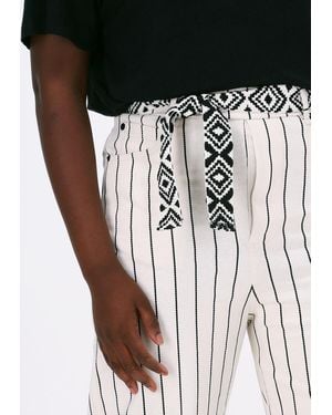 10Days Hose Pants Pinstripe - Schwarz