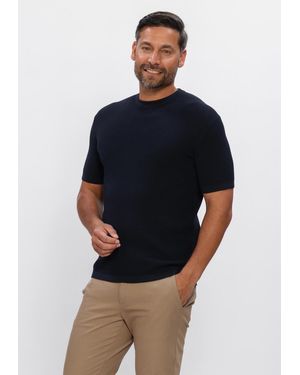 Gentiluomo Herren Polos & T-Shirts Round Neck Ss - Blau