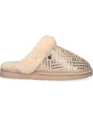 Warmbat Hausschuhe Collie - Schwarz