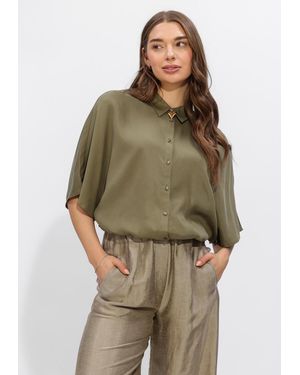 Another Label Damen Blusen Alrila Shirt S/S - Grün