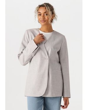 Modström Damen Blazers Heartmd Fitted Blazer - Grau