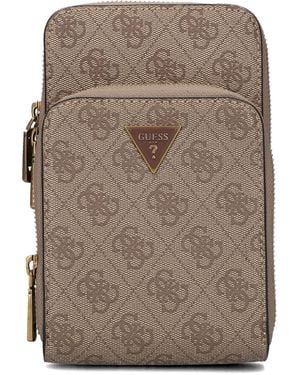 Guess Reportertasche Vezzola Dbl Zip Around Xbody Herren - Braun