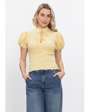 Antik Batik Damen Blusen Angela Smock Blouse - Blau