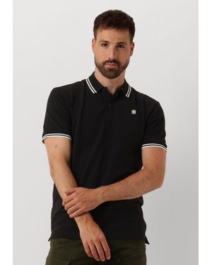 G-Star Herren Polos & T-Shirts Dunda Slim Stripe Polo S/S - Schwarz