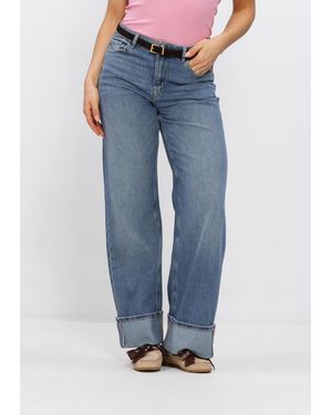 Mos Mosh Damen Jeans Mmdara Turn-Up Jeans - Blau