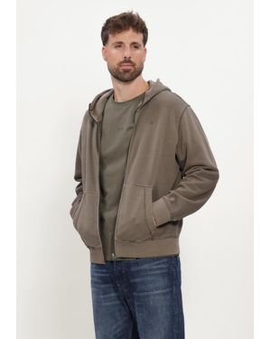 G-Star Herren Pullover & Cardigans Unit Washed Full Zip Hdd Sw L\S - Grau