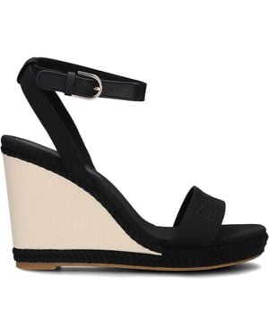 Tommy Hilfiger Sandalen Rope Webbing Wedge Damen - Schwarz