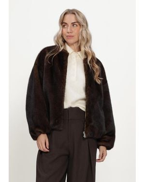 STUDIO AR Damen Jacken Etta Faux Min - Schwarz