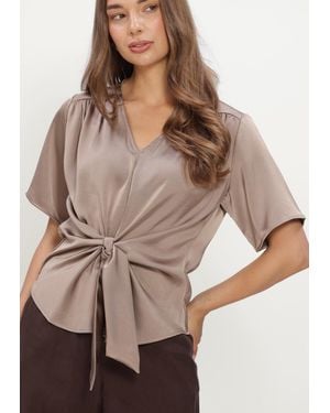 Neo Noir Damen Blusen Casadia Heavy Sateen Blouse - Natur