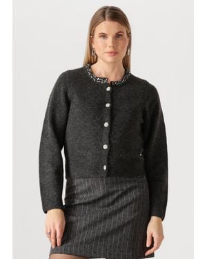 Neo Noir Damen Pullover & Cardigans Marie Stone Knit Cardigan - Schwarz
