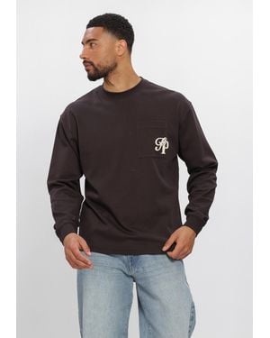 Pure Path Herren Polos & T-Shirts Inititials Pocket - Grau