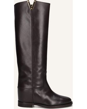 Via Roma 15 Damen Stiefel Stivale A V - Schwarz
