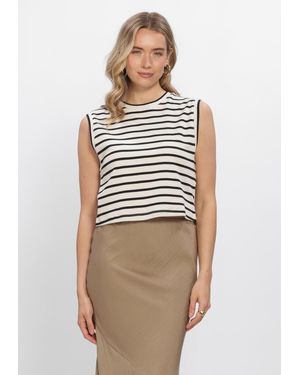 ROUGE EDIT Damen Tops & T-Shirts Rousarah S/L O-Neck Tee - Mehrfarbig