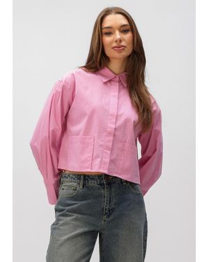 Y.A.S Damen Blusen Yaslee Ls Short Shirt - Pink