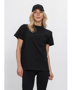 Aim'n Damen Tops & T-Shirts Boyfriend T-Shirt - Schwarz