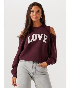 Catwalk Junkie Damen Pullover & Cardigans Graphic Sweater With Cut Out - Rot
