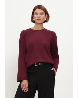 Object Damen Pullover & Cardigans Objreynard L/S Lo Knit Pullover Noos - Rot