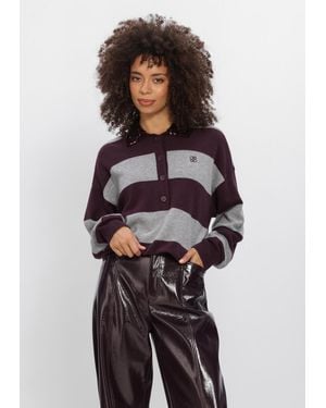 Dante6 Damen Pullover & Cardigans Brayden Stripe Sweater - Rot