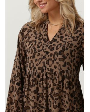 Object Minikleid Objmila Gia L/S Dress Damen - Braun