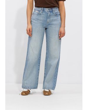Calvin Klein Damen Jeans The Wide Leg - Blau