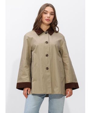 STUDIO AR Damen Jacken Fiora Cotton Twill - Natur