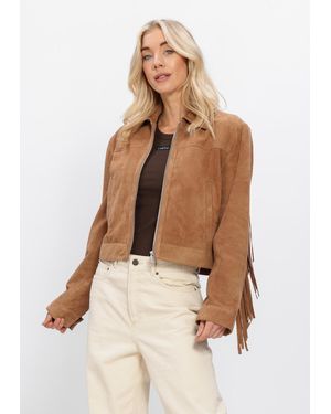 STUDIO AR Damen Jacken Sue Goat Suede Sturdy - Natur