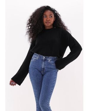 Calvin Klein Pullover Fluffy Wide Open Sleeves Sweater - Schwarz