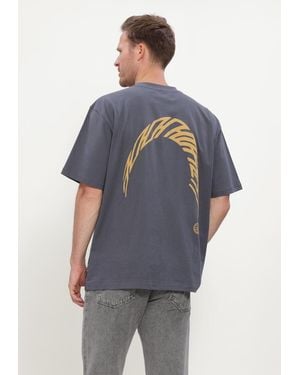 Woodbird Herren Polos & T-Shirts Wbbaine Warp Tee - Blau