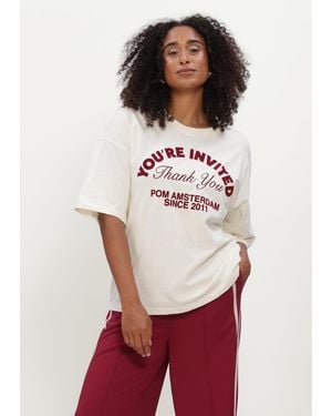 Pom Damen Tops & T-Shirts Tess You'Re Invited - Rot
