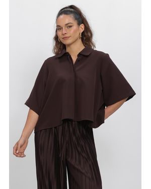 EST'SEVEN Damen Blusen Alijah Trvl 27 - Braun