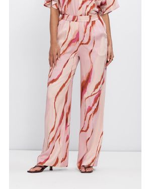 Minus Damen Hosen Msluana Mid Waist Pant - Pink