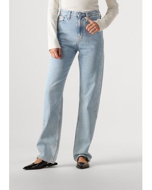 Calvin Klein Damen Jeans High Rise Straight - Blau