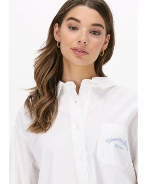 Colourful Rebel Bluse Vicky Rebelle Dropped Shoulder Blouse Nicht-gerade - Weiß