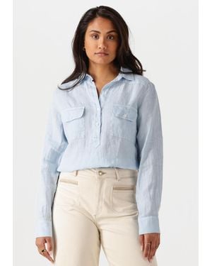 Mos Mosh Damen Blusen Mmenna Linen Pocket Blouse - Blau